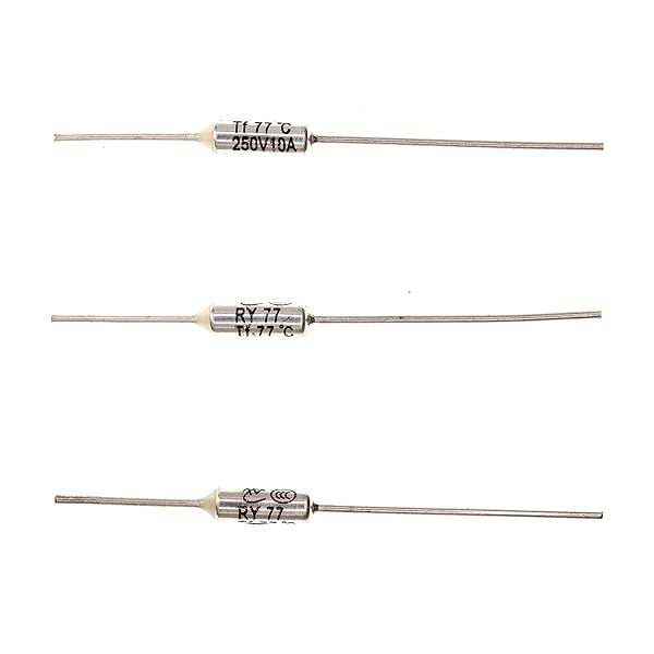 HUABAN 10 Pieces Metal Temperature Thermal Fuse RY77 77 ? 170.6 ? 10A 250V