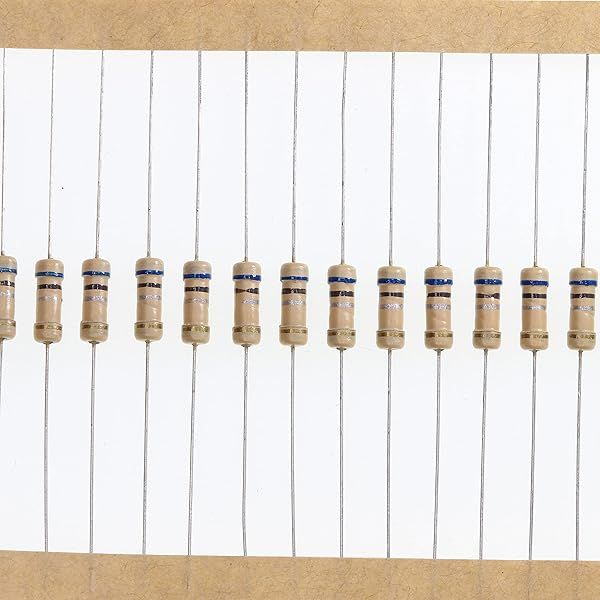 HUABAN 100 Pieces 0.5 Watts 1 2W 0R68 0.68 Ohm 5% Carbon Film Resistor
