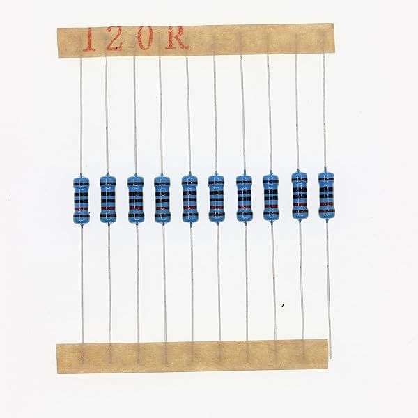 HUABAN 100 Pieces 0.5 Watts 1 2W 120R 120 Ohm 1% Metal Film Resistor
