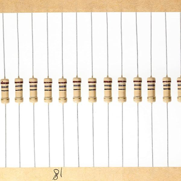 HUABAN 100 Pieces 0.5 Watts 1 2W 18R 18 Ohm 5% Carbon Film Resistor