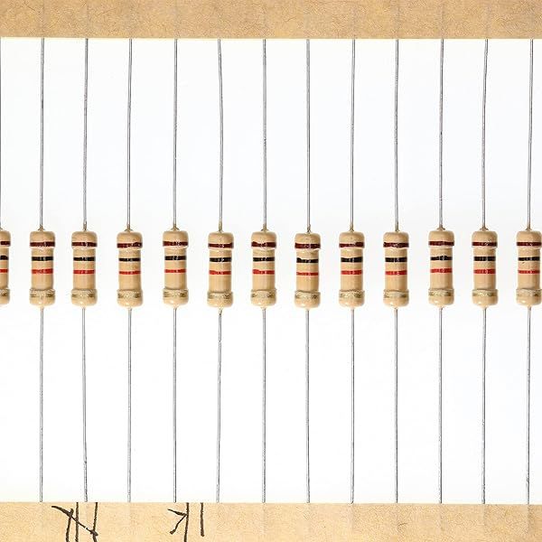 HUABAN 100 Pieces 0.5 Watts 1 2W 1K Ohm 5% Carbon Film Resistor