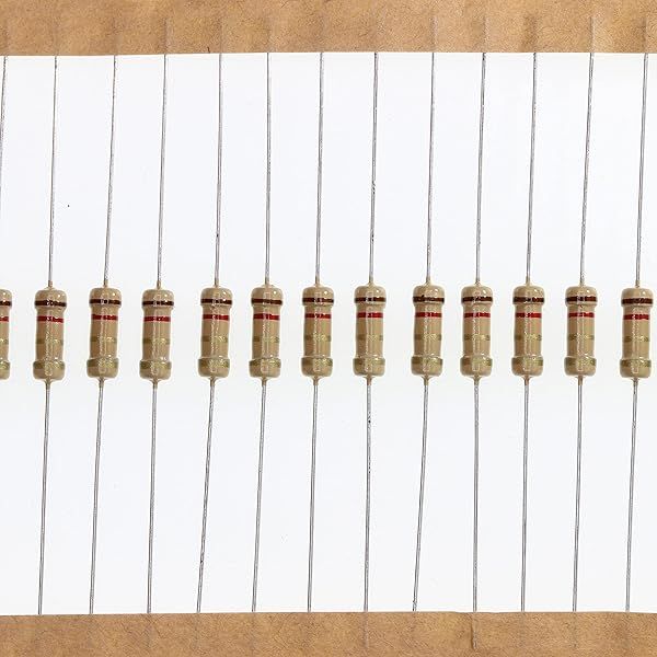 HUABAN 100 Pieces 0.5 Watts 1 2W 1R2 1.2 Ohm 5% Carbon Film Resistor