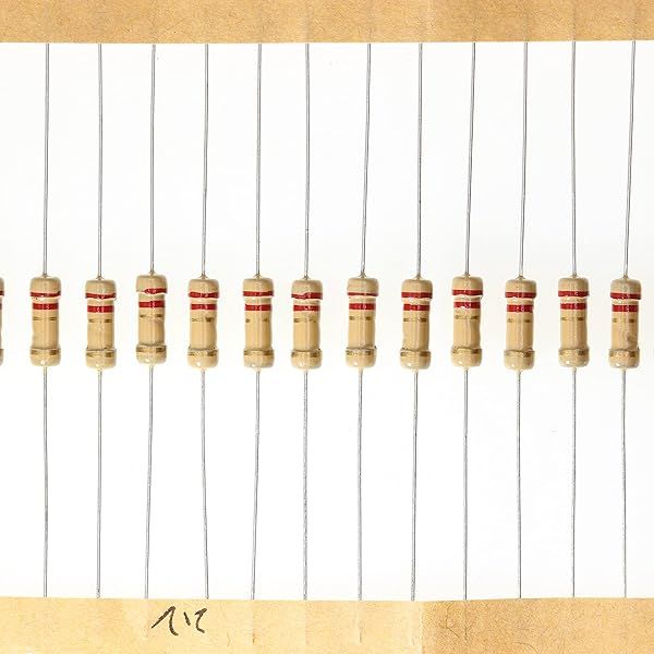 HUABAN 100 Pieces 0.5 Watts 1 2W 2R2 2.2 Ohm 5% Carbon Film Resistor