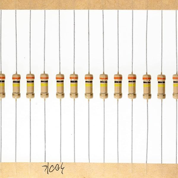 HUABAN 100 Pieces 0.5 Watts 1 2W 300K Ohm 5% Carbon Film Resistor