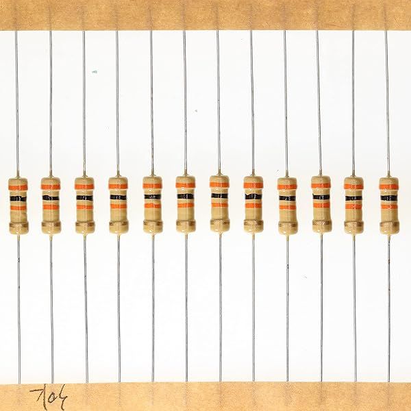 HUABAN 100 Pieces 0.5 Watts 1 2W 30K Ohm 5% Carbon Film Resistor