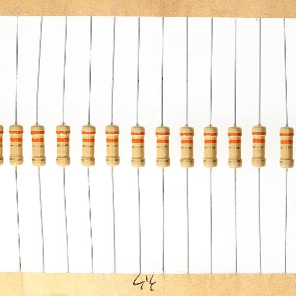 HUABAN 100 Pieces 0.5 Watts 1 2W 3R3 3.3 Ohm 5% Carbon Film Resistor