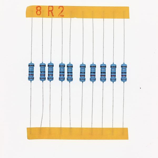 HUABAN 100 Pieces 0.5 Watts 1 2W 8R2 8.2 Ohm 1% Metal Film Resistor