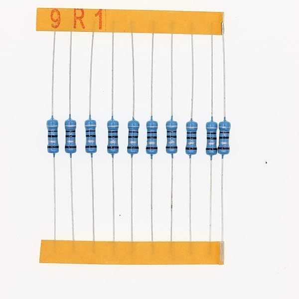 HUABAN 100 Pieces 0.5 Watts 1 2W 9R1 9.1 Ohm 1% Metal Film Resistor