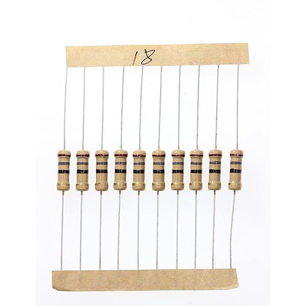 HUABAN 100 Pieces 1 Watts 1W 18R 18 Ohm 5% Carbon Film Resistor