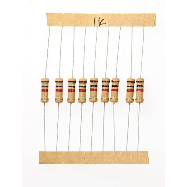 HUABAN 100 Pieces 1 Watts 1W 1K Ohm 5% Carbon Film Resistor