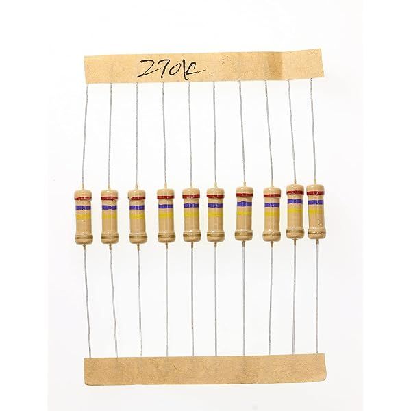 HUABAN 100 Pieces 1 Watts 1W 270K Ohm 5% Carbon Film Resistor