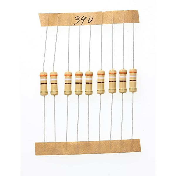 HUABAN 100 Pieces 1 Watts 1W 390R 390 Ohm 5% Carbon Film Resistor