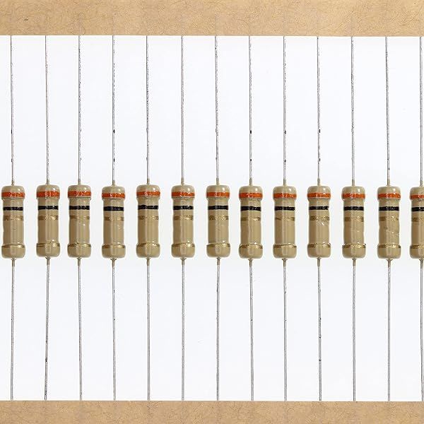 HUABAN 100 Pieces 1 Watts 1W 3R0 3 Ohm 5% Carbon Film Resistor