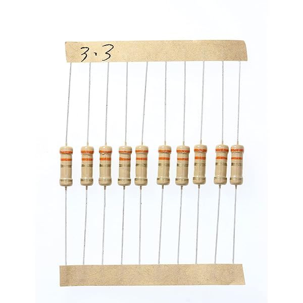 HUABAN 100 Pieces 1 Watts 1W 3R3 3.3 Ohm 5% Carbon Film Resistor