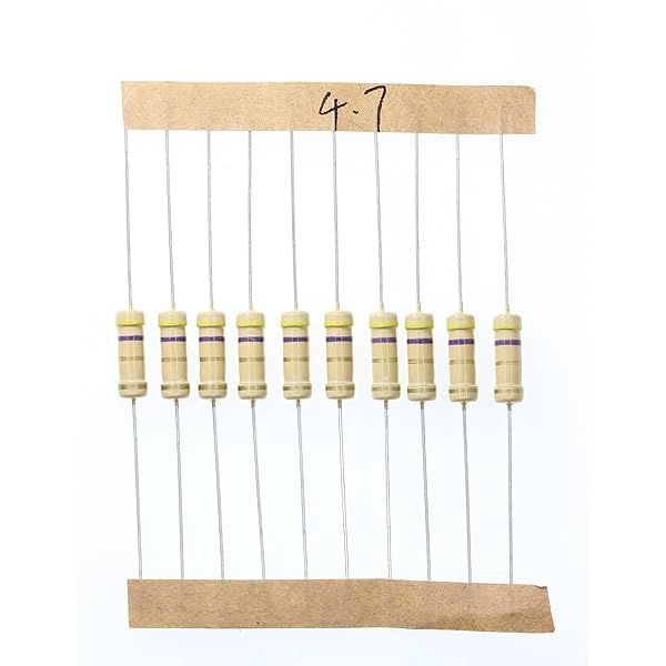 HUABAN 100 Pieces 1 Watts 1W 4R7 4.7 Ohm 5% Carbon Film Resistor