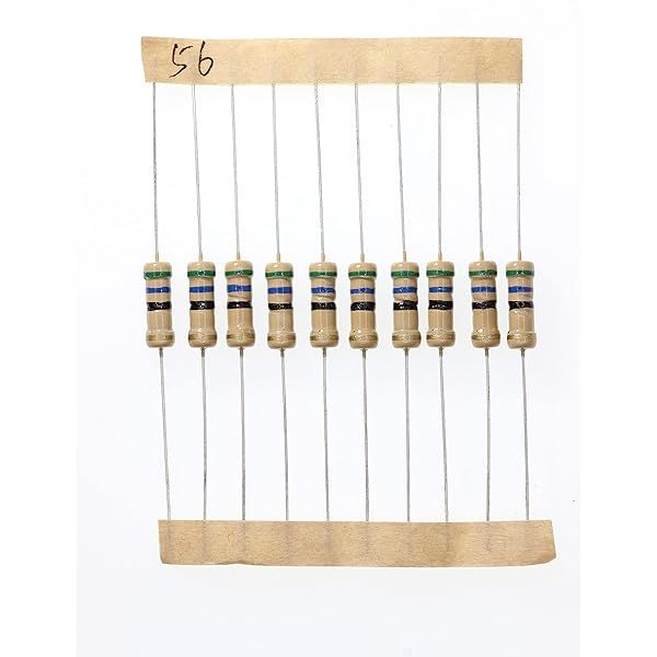 HUABAN 100 Pieces 1 Watts 1W 56R 56 Ohm 5% Carbon Film Resistor