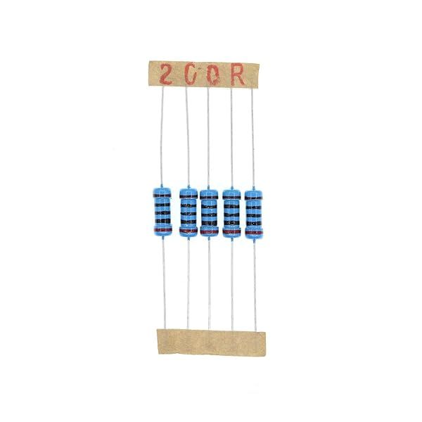 HUABAN 100PCS 1W 200 Ohm 1% Metal Film Resistors for Reliable Circuit Performance