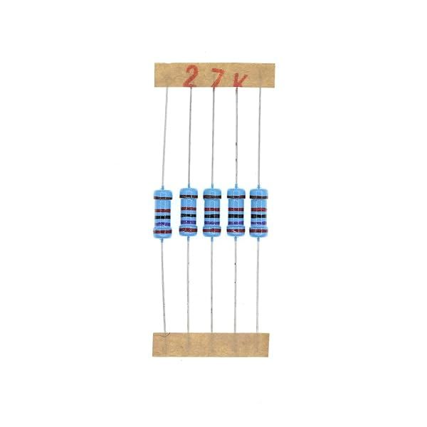 HUABAN 100PCS 1W 27K Ohm 1% Metal Film Resistors for Reliable Circuit Performance