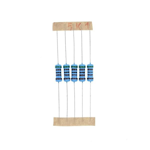 HUABAN 100PCS 1W 5K1 Ohm 1 Percent Metal Film Resistor High Quality Durable Components