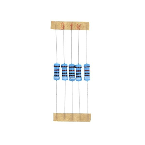 HUABAN 100PCS 1W 91K Ohm 1 Percent Metal Film Resistor High Quality Electronic Components