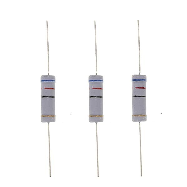 HUABAN 10PCS 5W 62 Ohm Metal Oxide Film Resistor 5 Percent Tolerance High Quality Components for Electronics Projects