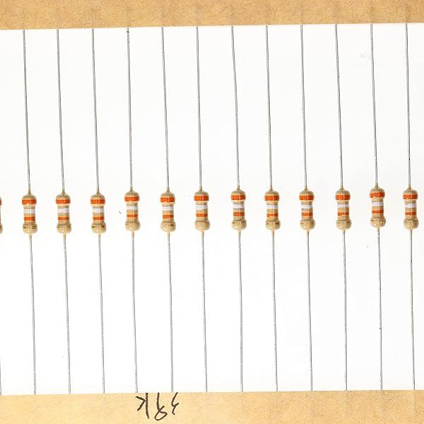HUABAN 200 Pieces 0.25 Watts 1 4W 39K Ohm 5% Carbon Film Resistor