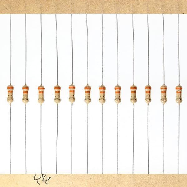 HUABAN 200 Pieces 0.25 Watts 1 4W 3R3 3.3 Ohm 5% Carbon Film Resistor