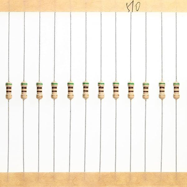 HUABAN 200 Pieces 0.25 Watts 1 4W 510R 510 Ohm 5% Carbon Film Resistor