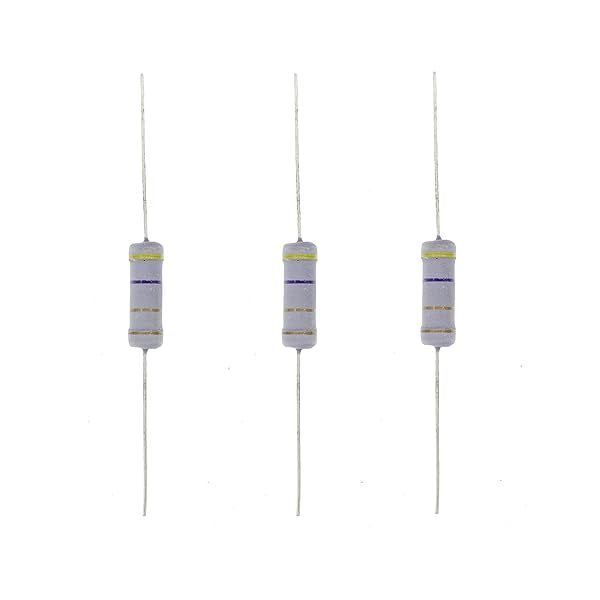 HUABAN 20PCS 3W 4R7 4.7 Ohm 5 Percent Metal Oxide Film Resistor for Reliable Performance