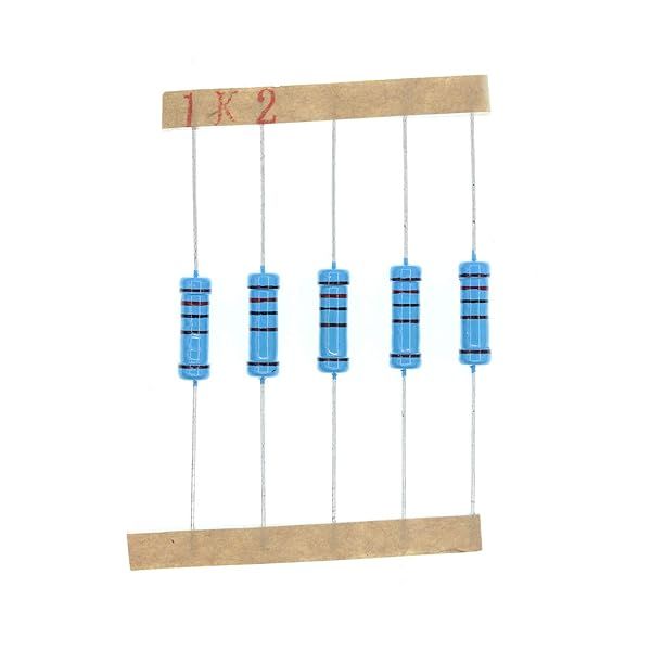 HUABAN 50PCS 2 Watts 2W 1K2 Ohm 1 Percent Metal Film Resistor for Reliable Circuit Performance