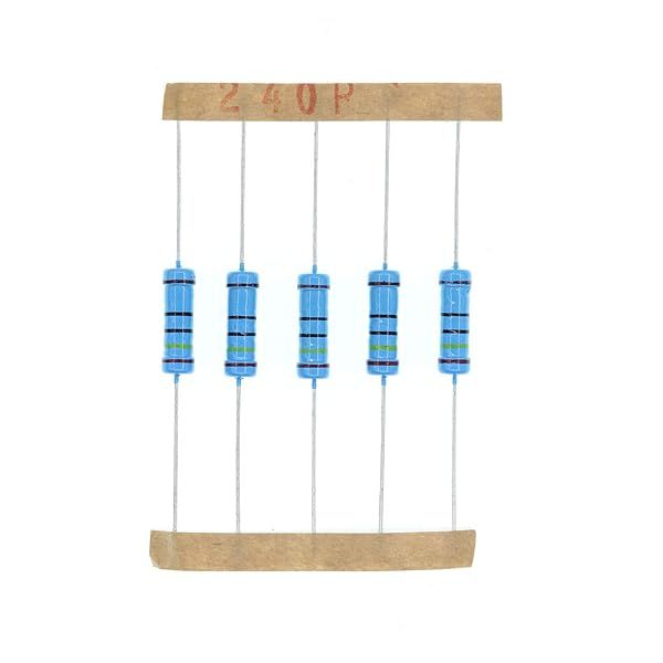 HUABAN 50PCS 2 Watts 240 Ohm 1% Metal Film Resistors for Reliable Electronic Projects