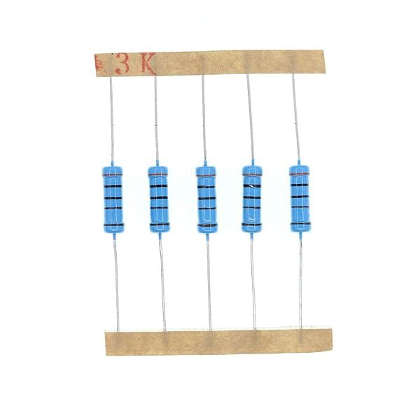 HUABAN 50PCS 2 Watts 2W 3K Ohm 1 Percent Metal Film Resistor for Electronics Projects