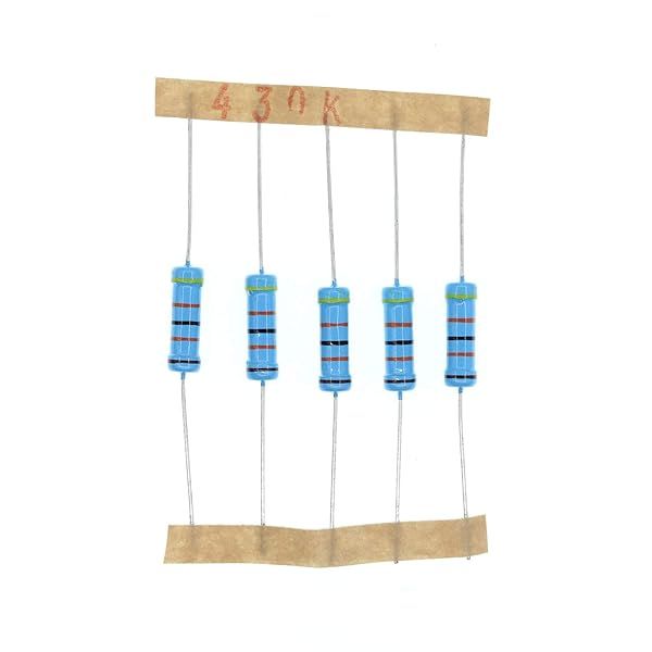 HUABAN 50PCS 2 Watts 430K Ohm 1% Metal Film Resistor for Reliable Electronic Projects