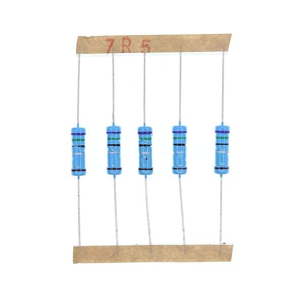 HUABAN 50PCS 2 Watts 2W 7R5 7.5 Ohm 1 Percent Metal Film Resistor for Reliable Circuit Performance