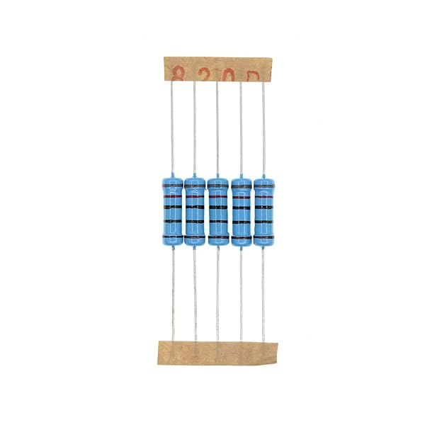 HUABAN 50PCS 2 Watts 820 Ohm 1% Metal Film Resistors for Reliable Electronic Projects