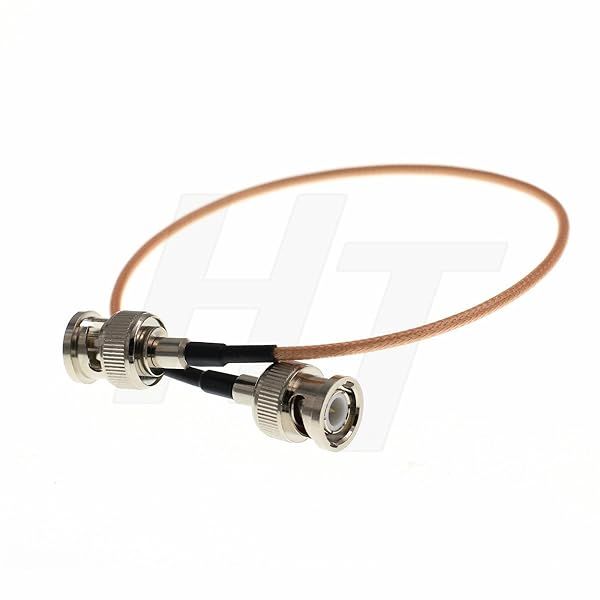 HangTon BNC SDI Video RF Cable Coax Jumper Adapter Low Loss 50Ohm RG316 BNC Male to Male for Camera Monitor 2ft 60cm