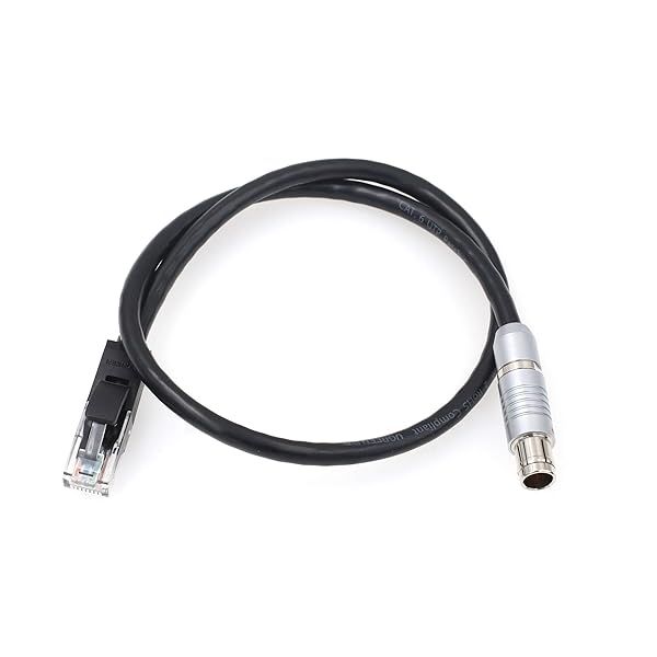 HangTon 8-Pin Male to RJ45 Cat 6 Ethernet Cable for Phantom VEO4K-990S & 640S Cameras - 50cm High-Speed Data Transfer