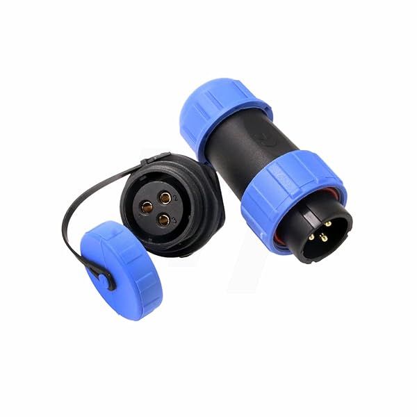 HangTon HE21 3 Pin Outdoor Waterproof Connector for LED Power Lighting Equipment Male Cable Plug Female Panel Mount Socket