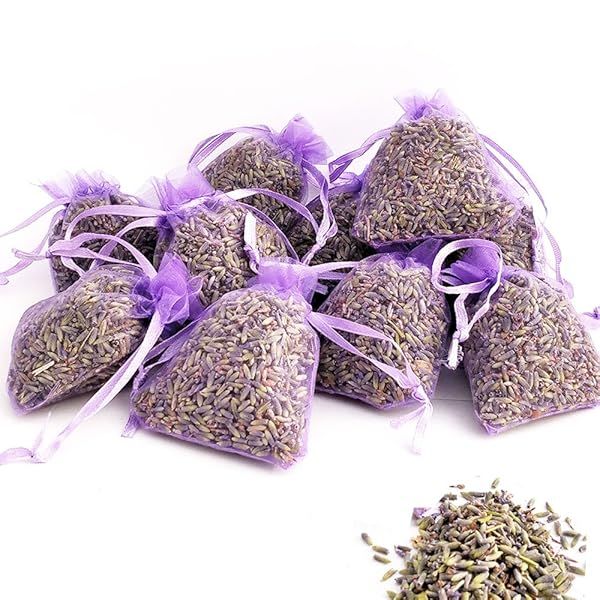 Harvest 2024: 12 Premium Lavender Sachets from French Provence - Aromatic & Natural