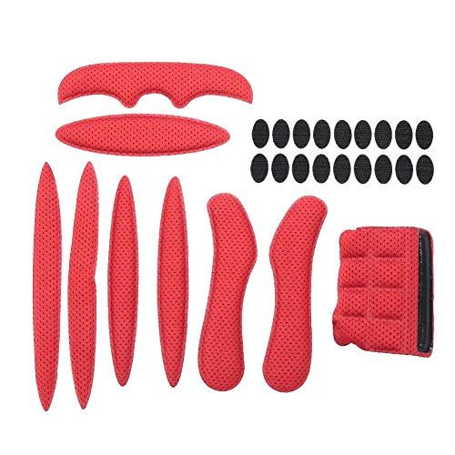 Helmet Foam Pads Anti-Collision Replacement Universal Set for Bike Motorcycle Cycling Helmet Red