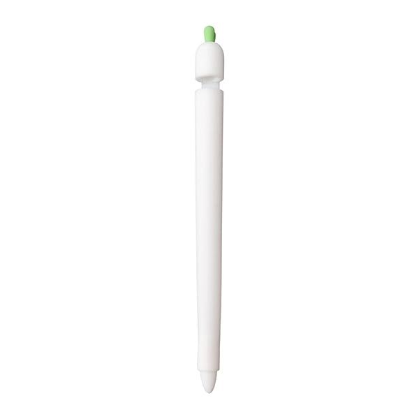 Hemobllo Carrot Shaped Silicone Sleeve Cover for Apple Pencil 1 Anti-Slip Protective Case Touch Screen Pen Holder White