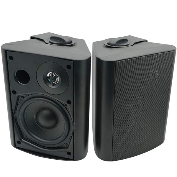 Herdio 5.25 Inch 200 Watts Outdoor Bluetooth Speakers with Powerful Bass for All Weather Wall Mount System