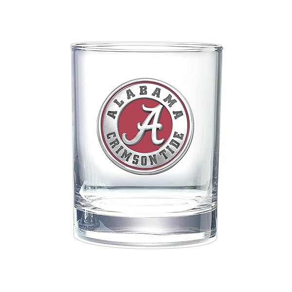 Heritage Pewter Alabama Clear Glass 14 OZ Drinking Glass Expertly Crafted for Quality and Style