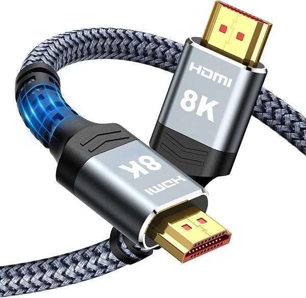 Highwings 8K HDMI Cable 1.5FT - Ultra High Speed 48Gbps, 4K@120Hz, eARC, Compatible with PS5 & More