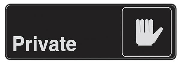 Buy Hillman 841756 Self-Adhesive Visual Impact Sign - 3x9 Inch Black & White Plastic for Easy Installation