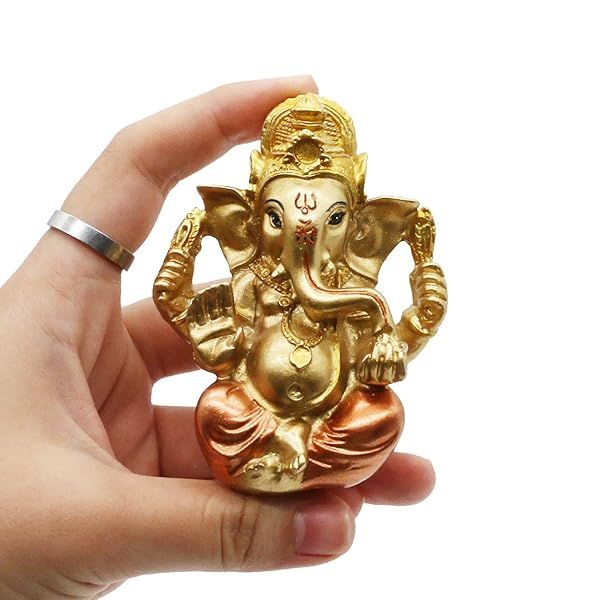 Mini Ganesh Statue for Car Dashboard - Perfect Indian Decor for Home, Office, and Pooja | Ideal Diwali Gift & Meditation Altar