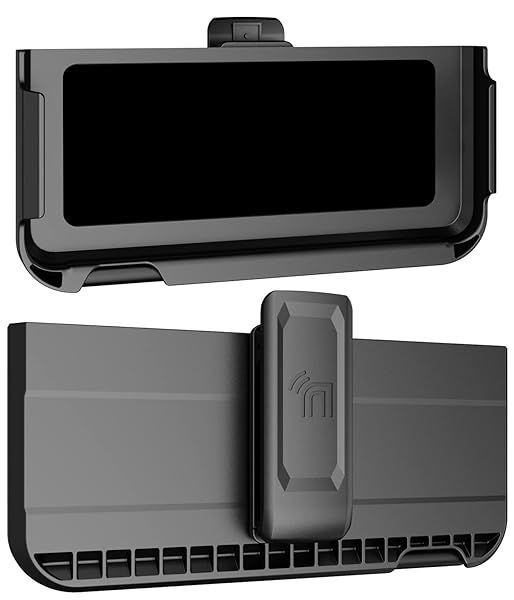 Nakedcellphone Galaxy Z Fold 4 Holster - Black Belt Clip Holder with Storage Slot for S Pen - Compatible with Z Fold 3