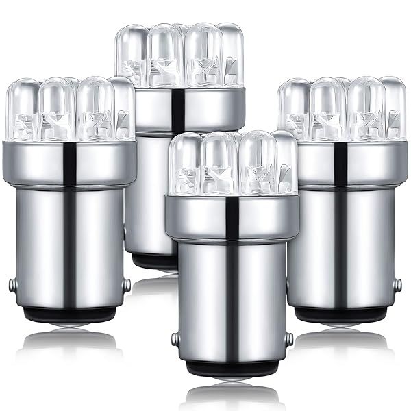 Honoson 4 Pack LED 90 Bulb 1004 Marine Replacement Bulb BA15D for Boat Navigation Anchor Stern Lights DC 12v