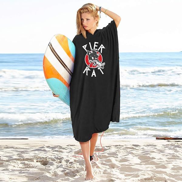 Ultimate Hooded Surf Towel Poncho: Quick-Dry Microfiber Changing Robe for Men & Women - Sand-Proof & Super Absorbent!
