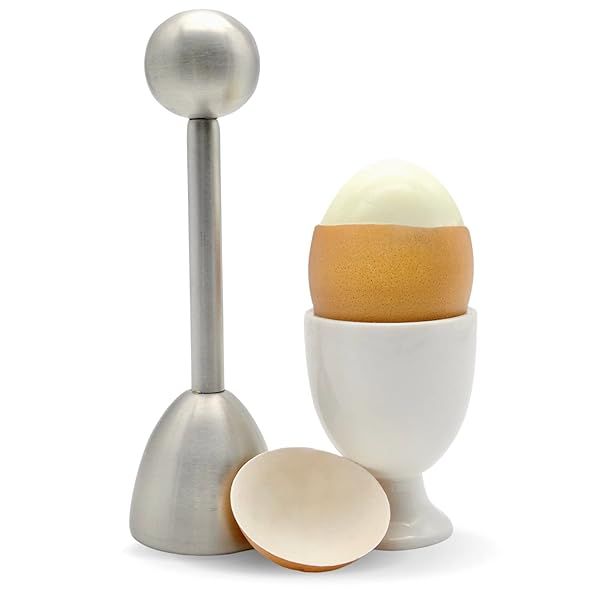 ICO Stainless Steel Egg Topper & Opener: Perfect Tool for Soft & Hard Boiled Eggs